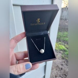 Sterling Single Pearl Necklace